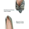 image:imageHee grand Womens Crystals Shoes Bowknot Pointed Toe Rhinestones Wedding Dress Shoes440green