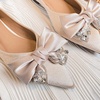 image:imageHee grand Womens Fashion Flats Exquisite Rhinestone Bow Dress Shoes Sparkly Evening Party Low Heel Shoes540apricot