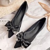 image:imageHee grand Womens Fashion Flats Exquisite Rhinestone Bow Dress Shoes Sparkly Evening Party Low Heel Shoes540black