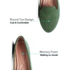 image:imageHee grand Womens Faux Suede Loafer Flats Comfortable Round Toe SlipOn Ballet Flat Shoes Office Casual ShoesArmy Green