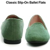 image:imageHee grand Womens Faux Suede Loafer Flats Comfortable Round Toe SlipOn Ballet Flat Shoes Office Casual ShoesArmy Green
