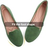 image:imageHee grand Womens Faux Suede Loafer Flats Comfortable Round Toe SlipOn Ballet Flat Shoes Office Casual ShoesArmy Green