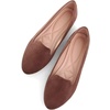image:imageHee grand Womens Faux Suede Loafer Flats Comfortable Round Toe SlipOn Ballet Flat Shoes Office Casual ShoesDark Brown