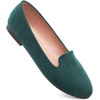 image:imageHee grand Womens Faux Suede Loafer Flats Comfortable Round Toe SlipOn Ballet Flat Shoes Office Casual ShoesDark Green