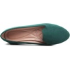 image:imageHee grand Womens Faux Suede Loafer Flats Comfortable Round Toe SlipOn Ballet Flat Shoes Office Casual ShoesDark Green