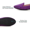 image:imageHee grand Womens Faux Suede Loafer Flats Comfortable Round Toe SlipOn Ballet Flat Shoes Office Casual ShoesDark Purple