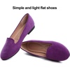 image:imageHee grand Womens Faux Suede Loafer Flats Comfortable Round Toe SlipOn Ballet Flat Shoes Office Casual ShoesDark Purple