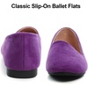 image:imageHee grand Womens Faux Suede Loafer Flats Comfortable Round Toe SlipOn Ballet Flat Shoes Office Casual ShoesDark Purple