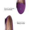 image:imageHee grand Womens Faux Suede Loafer Flats Comfortable Round Toe SlipOn Ballet Flat Shoes Office Casual ShoesDark Purple
