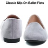 image:imageHee grand Womens Faux Suede Loafer Flats Comfortable Round Toe SlipOn Ballet Flat Shoes Office Casual ShoesGrey