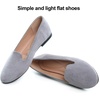 image:imageHee grand Womens Faux Suede Loafer Flats Comfortable Round Toe SlipOn Ballet Flat Shoes Office Casual ShoesGrey