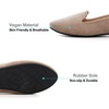 image:imageHee grand Womens Faux Suede Loafer Flats Comfortable Round Toe SlipOn Ballet Flat Shoes Office Casual ShoesKhaki
