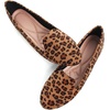 image:imageHee grand Womens Faux Suede Loafer Flats Comfortable Round Toe SlipOn Ballet Flat Shoes Office Casual ShoesLeopard Brown
