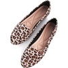 image:imageHee grand Womens Faux Suede Loafer Flats Comfortable Round Toe SlipOn Ballet Flat Shoes Office Casual ShoesLeopard Yellow