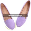 image:imageHee grand Womens Faux Suede Loafer Flats Comfortable Round Toe SlipOn Ballet Flat Shoes Office Casual ShoesLight Purple