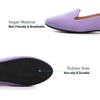 image:imageHee grand Womens Faux Suede Loafer Flats Comfortable Round Toe SlipOn Ballet Flat Shoes Office Casual ShoesLight Purple
