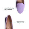 image:imageHee grand Womens Faux Suede Loafer Flats Comfortable Round Toe SlipOn Ballet Flat Shoes Office Casual ShoesLight Purple