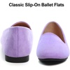 image:imageHee grand Womens Faux Suede Loafer Flats Comfortable Round Toe SlipOn Ballet Flat Shoes Office Casual ShoesLight Purple
