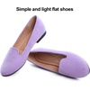 image:imageHee grand Womens Faux Suede Loafer Flats Comfortable Round Toe SlipOn Ballet Flat Shoes Office Casual ShoesLight Purple