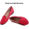 image:imageHee grand Womens Faux Suede Loafer Flats Comfortable Round Toe SlipOn Ballet Flat Shoes Office Casual ShoesRed