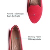 image:imageHee grand Womens Faux Suede Loafer Flats Comfortable Round Toe SlipOn Ballet Flat Shoes Office Casual ShoesRed