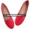 image:imageHee grand Womens Faux Suede Loafer Flats Comfortable Round Toe SlipOn Ballet Flat Shoes Office Casual ShoesRed