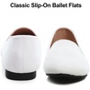 image:imageHee grand Womens Faux Suede Loafer Flats Comfortable Round Toe SlipOn Ballet Flat Shoes Office Casual ShoesWhite