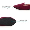 image:imageHee grand Womens Faux Suede Loafer Flats Comfortable Round Toe SlipOn Ballet Flat Shoes Office Casual ShoesWine Red