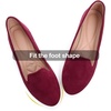 image:imageHee grand Womens Faux Suede Loafer Flats Comfortable Round Toe SlipOn Ballet Flat Shoes Office Casual ShoesWine Red
