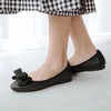 image:imageHee grand Womens Foldable Ballet Flats Square Toe Bowknot SlipOn Shoes Comfortable Soft Casual Flat Shoes for Work Travel DailyBlack