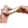 image:imageHee grand Womens Foldable Ballet Flats Square Toe Bowknot SlipOn Shoes Comfortable Soft Casual Flat Shoes for Work Travel DailyGold