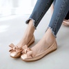 image:imageHee grand Womens Foldable Ballet Flats Square Toe Bowknot SlipOn Shoes Comfortable Soft Casual Flat Shoes for Work Travel DailyGold