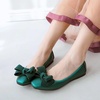 image:imageHee grand Womens Foldable Ballet Flats Square Toe Bowknot SlipOn Shoes Comfortable Soft Casual Flat Shoes for Work Travel DailyGreen