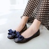 image:imageHee grand Womens Foldable Ballet Flats Square Toe Bowknot SlipOn Shoes Comfortable Soft Casual Flat Shoes for Work Travel DailyPatent Leather Blue
