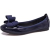 image:imageHee grand Womens Foldable Ballet Flats Square Toe Bowknot SlipOn Shoes Comfortable Soft Casual Flat Shoes for Work Travel DailyPatent Leather Blue
