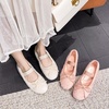 image:imageHee grand Womens Mary Jane Shoes Satin Round Toe Ballerina Flats Fashion Sparkling Rhinestones Dress Shoes Comfort Dancing Shoes470white