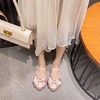 image:imageHee grand Womens Mary Jane Shoes Satin Round Toe Ballerina Flats Fashion Sparkling Rhinestones Dress Shoes Comfort Dancing Shoes520pink