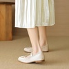 image:imageHee grand Womens Mary Jane Shoes Satin Round Toe Ballerina Flats Fashion Sparkling Rhinestones Dress Shoes Comfort Dancing Shoes624apricot