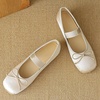 image:imageHee grand Womens Mary Jane Shoes Satin Round Toe Ballerina Flats Fashion Sparkling Rhinestones Dress Shoes Comfort Dancing Shoes624apricot