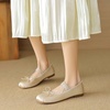 image:imageHee grand Womens Mary Jane Shoes Satin Round Toe Ballerina Flats Fashion Sparkling Rhinestones Dress Shoes Comfort Dancing Shoes624apricot