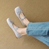 image:imageHee grand Womens Mary Jane Shoes Satin Round Toe Ballerina Flats Fashion Sparkling Rhinestones Dress Shoes Comfort Dancing Shoes624silver