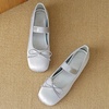 image:imageHee grand Womens Mary Jane Shoes Satin Round Toe Ballerina Flats Fashion Sparkling Rhinestones Dress Shoes Comfort Dancing Shoes624silver