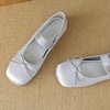 image:imageHee grand Womens Mary Jane Shoes Satin Round Toe Ballerina Flats Fashion Sparkling Rhinestones Dress Shoes Comfort Dancing Shoes624silver