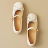 image:imageHee grand Womens Mary Jane Shoes Satin Round Toe Ballerina Flats Fashion Sparkling Rhinestones Dress Shoes Comfort Dancing Shoes668apricot