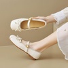 image:imageHee grand Womens Mary Jane Shoes Satin Round Toe Ballerina Flats Fashion Sparkling Rhinestones Dress Shoes Comfort Dancing Shoes668apricot