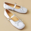 image:imageHee grand Womens Mary Jane Shoes Satin Round Toe Ballerina Flats Fashion Sparkling Rhinestones Dress Shoes Comfort Dancing Shoes668silver