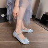 image:imageHee grand Womens Mary Jane Shoes Satin Round Toe Ballerina Flats Fashion Sparkling Rhinestones Dress Shoes Comfort Dancing ShoesBlue