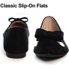 image:imageHee grand Womens Pointed Toe Ballet Flats with Bow Metal Buckle Comfortable SlipOn Dress Shoes for OfficeBlack
