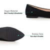 image:imageHee grand Womens Pointed Toe Ballet Flats with Bow Metal Buckle Comfortable SlipOn Dress Shoes for OfficeBlack