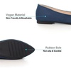 image:imageHee grand Womens Pointed Toe Ballet Flats with Bow Metal Buckle Comfortable SlipOn Dress Shoes for OfficeBlue